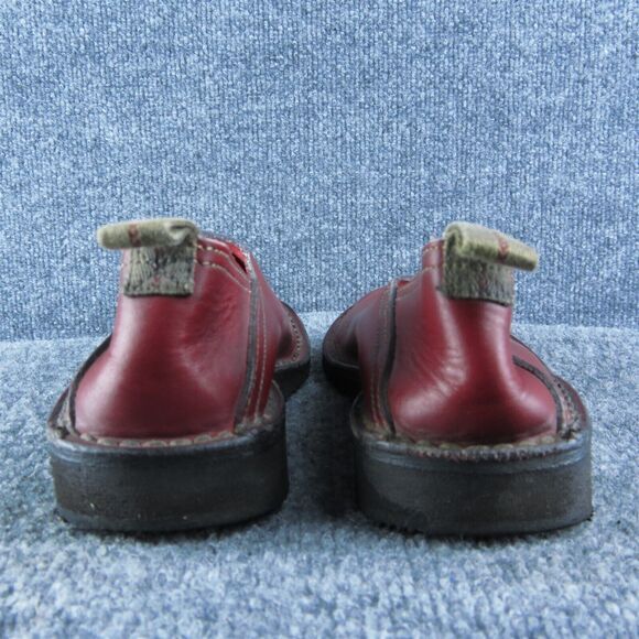 MOMA Made In Italy Women Loafer Shoes Size 37 Medium Red Leather Slip On - Picture 5 of 9